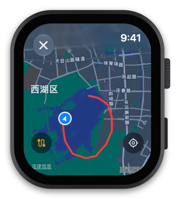 手表：地图上的轨迹